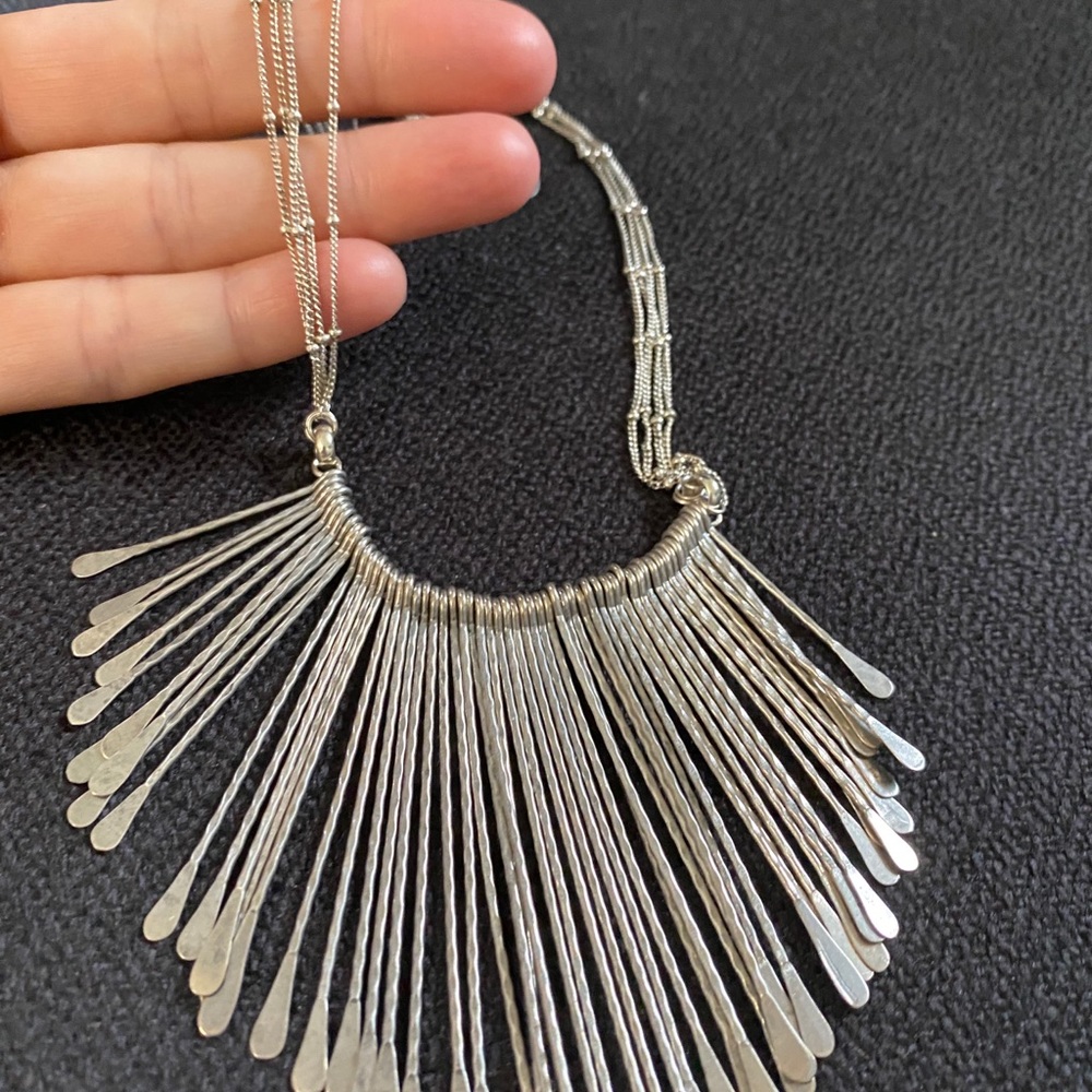 Vintage Adjustable Silver Necklace #Statement - Picture 6 of 6